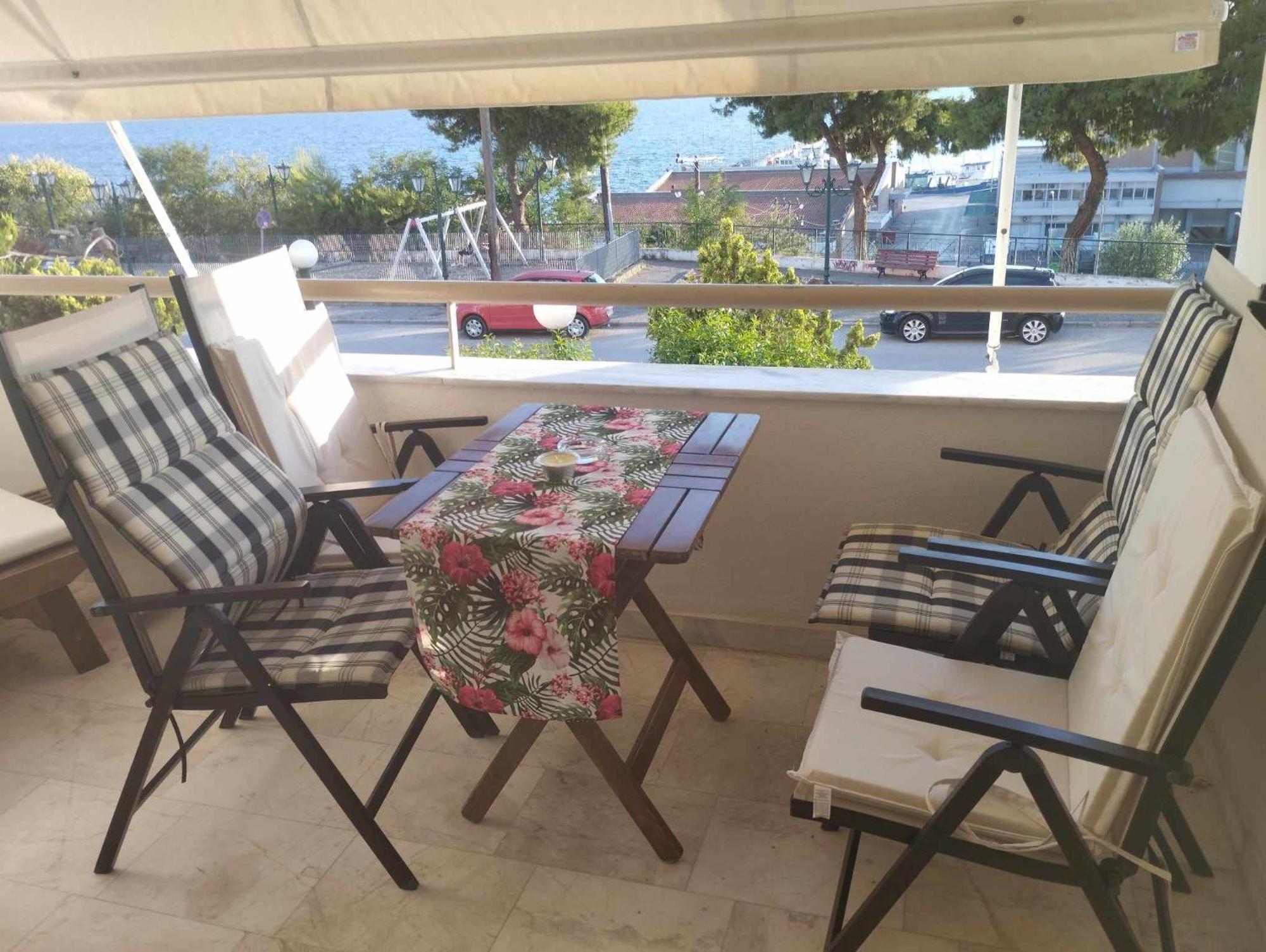 Seaview To Olympus, Sunny, Cosy Apartment ネア・ミカニオーナ エクステリア 写真